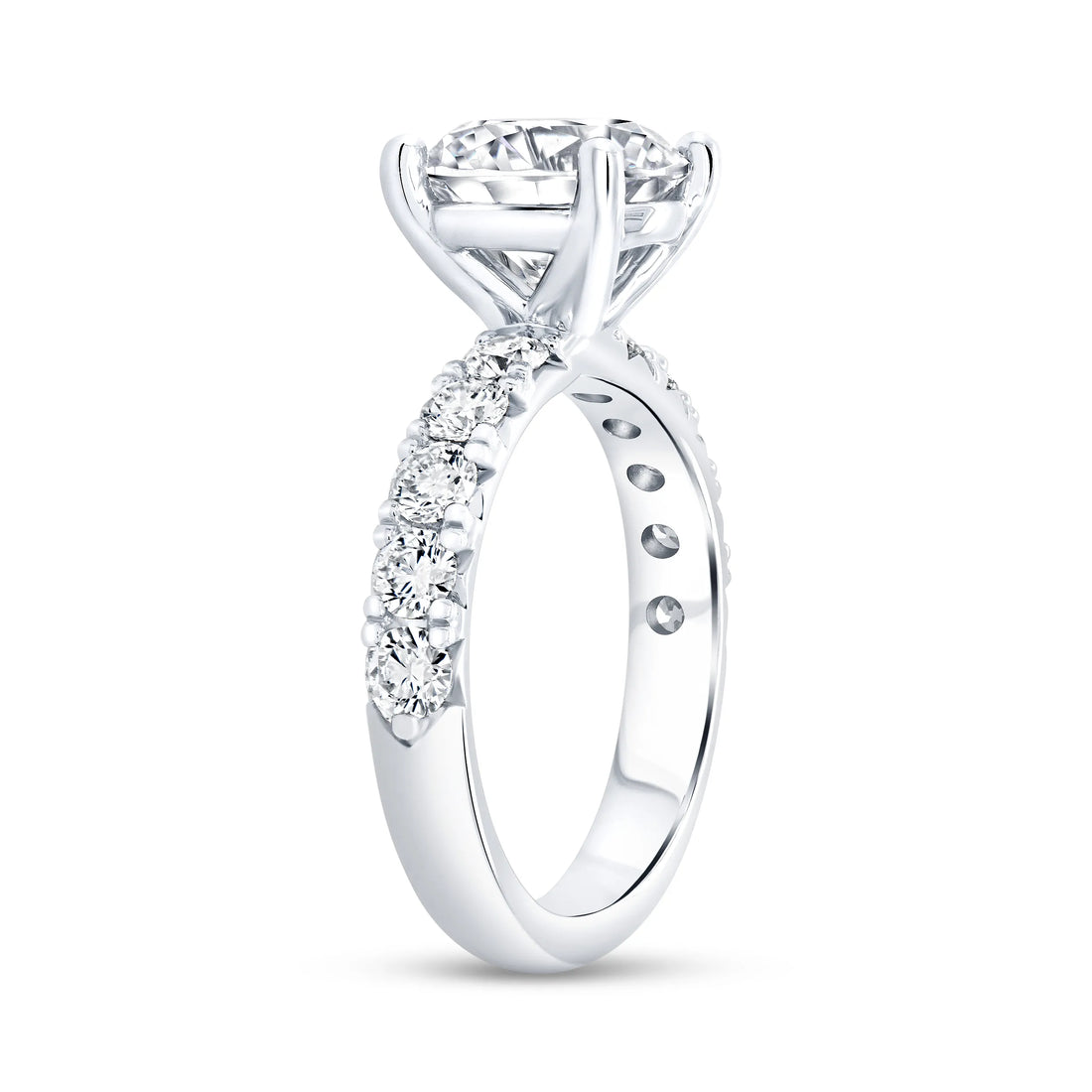 Uneek Timeless Collection Straight Round Engagement Ring
