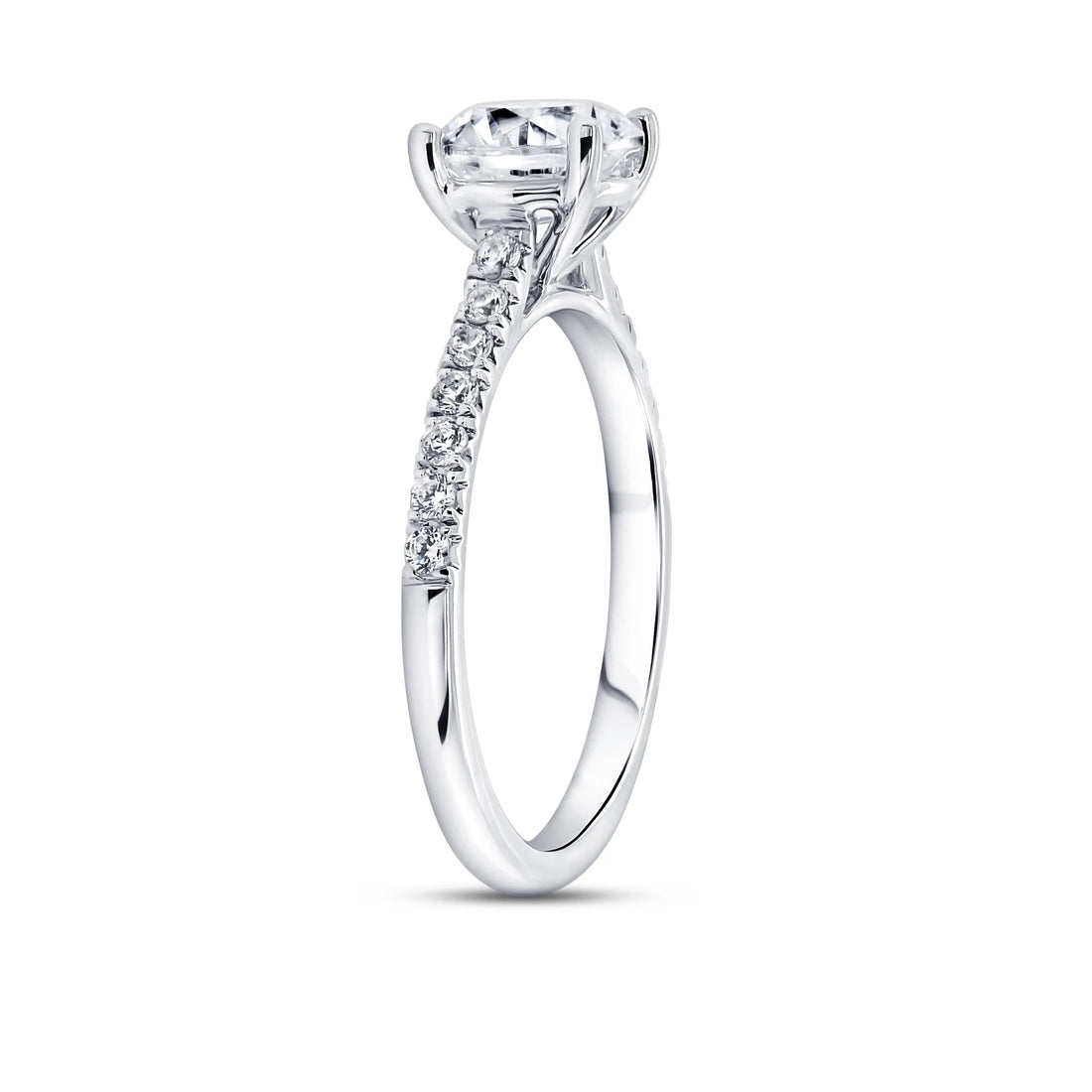 Uneek Timeless Collection Straight Round Engagement Ring
