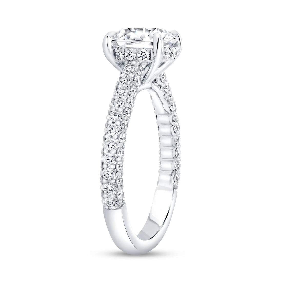 Uneek Timeless Collection Under-Halo Round Engagement Ring