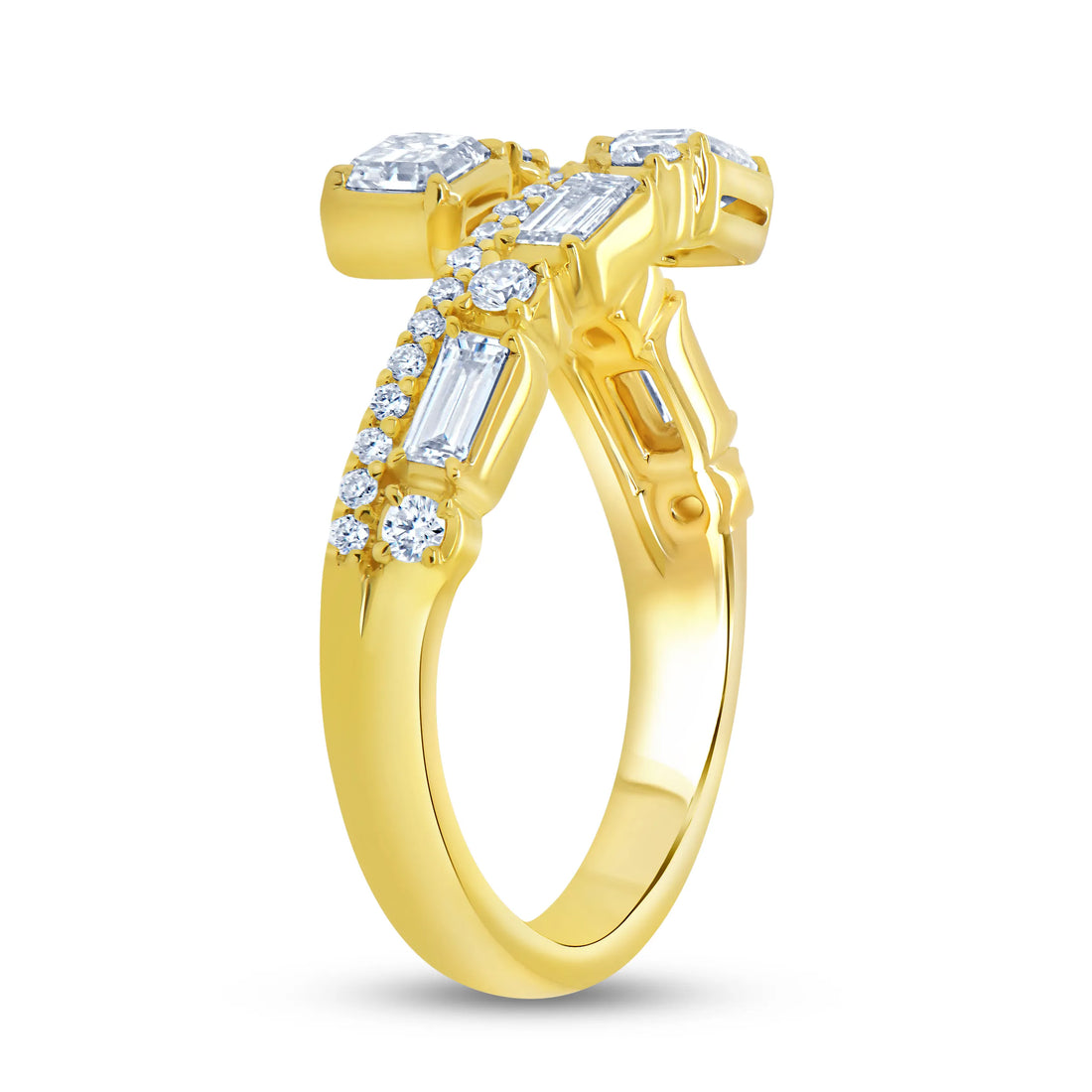 Uneek Alexandria Collection Bypass Fashion Ring