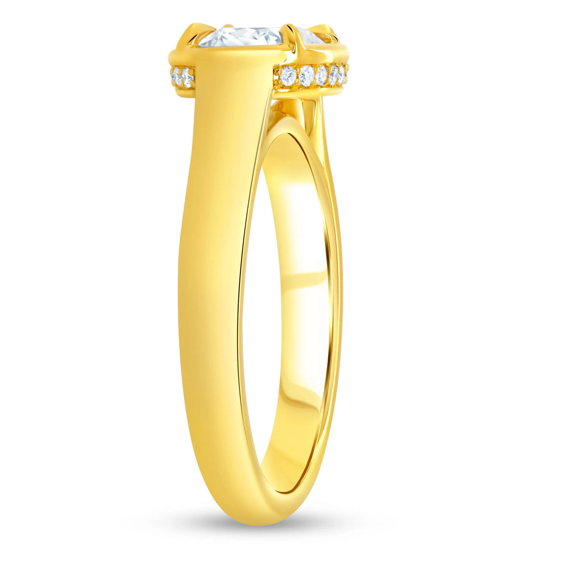 Uneek Alexandria Collection Bezel Engagement Ring