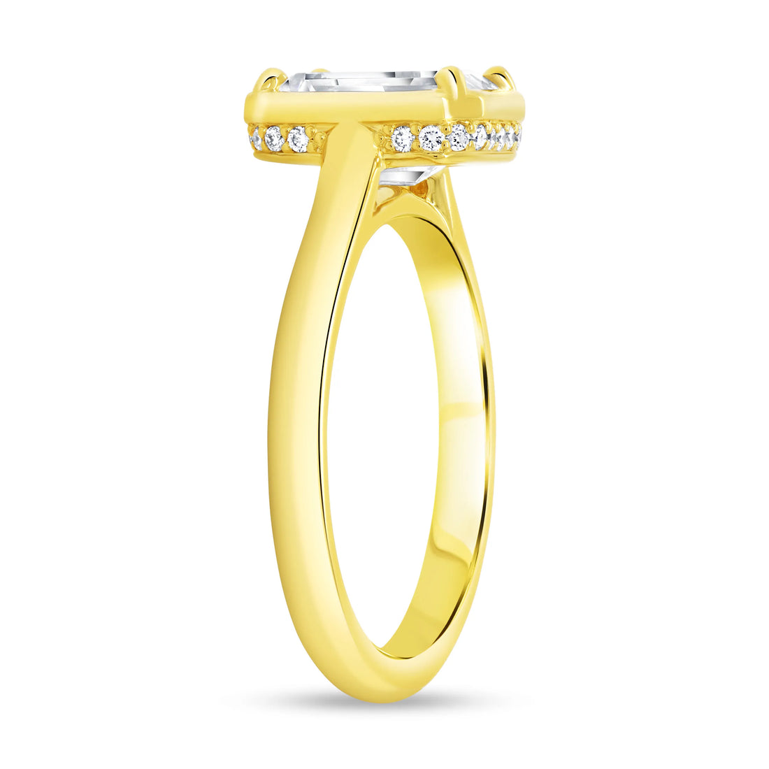 Uneek Alexandria Collection Bezel Engagement Ring