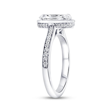 Uneek Alexandria Collection Halo Oval Shaped Engagement Ring