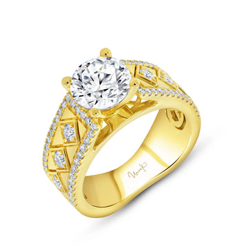 Uneek Alexandria Collection Round Engagement Ring
