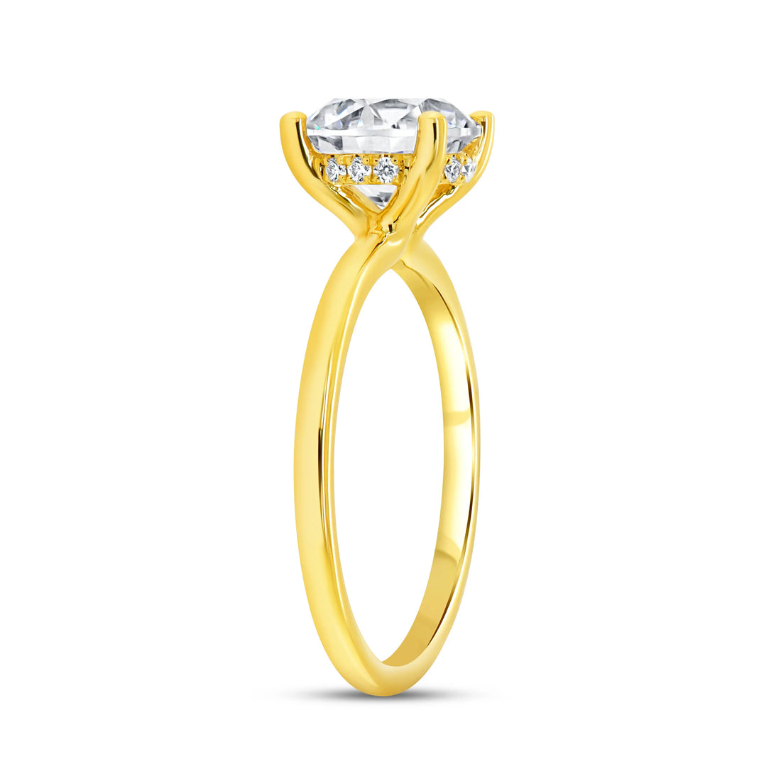 Uneek Timeless Collection Under-Halo Round Engagement Ring