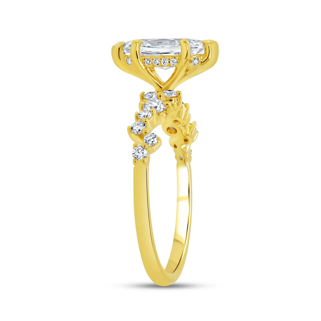Uneek Us Collection Solitaire Marquise Engagement Ring