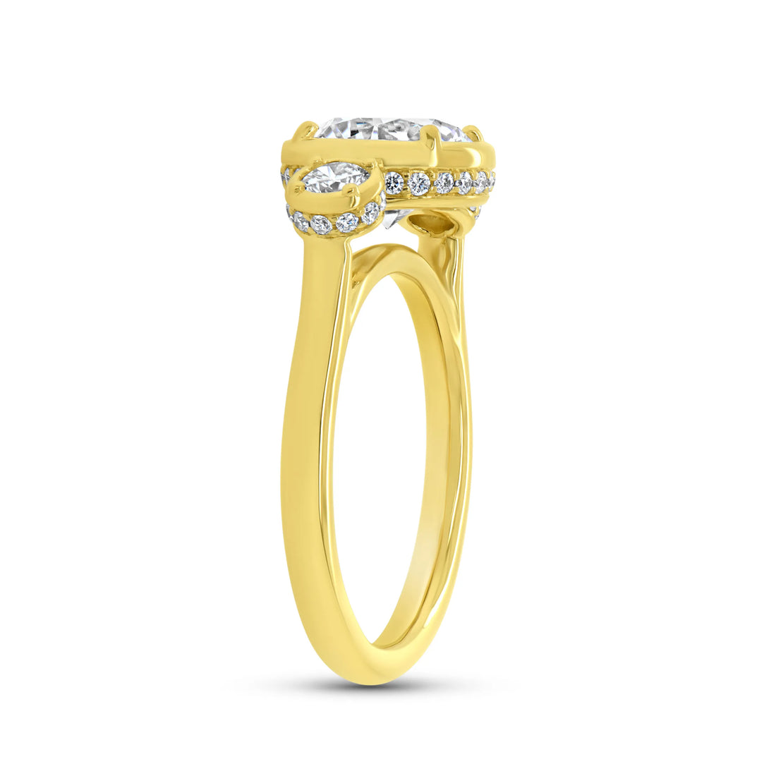 Uneek Alexandria Collection Bezel Round Engagement Ring