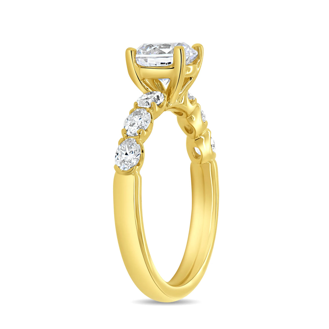 Uneek Timeless Collection Straight Round Engagement Ring
