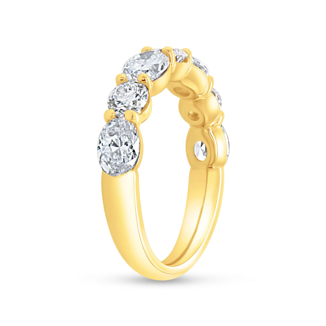 Uneek Timeless Collection Seven-Stone Oval Shaped Diamond Anniversary Ring
