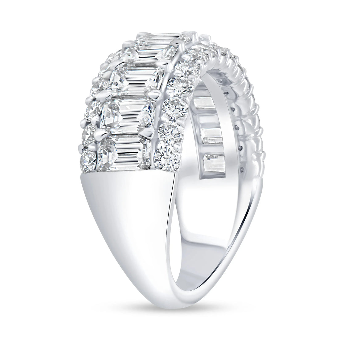 Uneek Signature Collection 3-Row Anniversary Ring