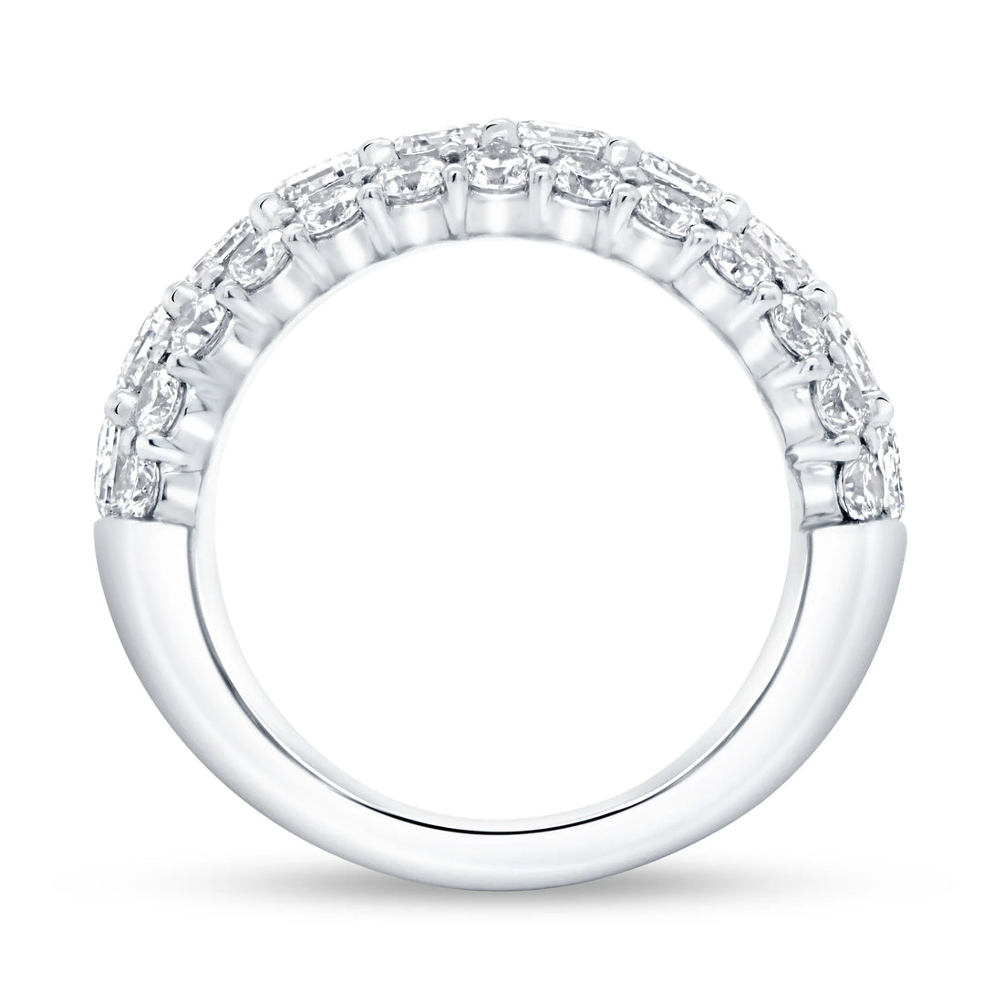 Uneek Signature Collection 3-Row Anniversary Ring