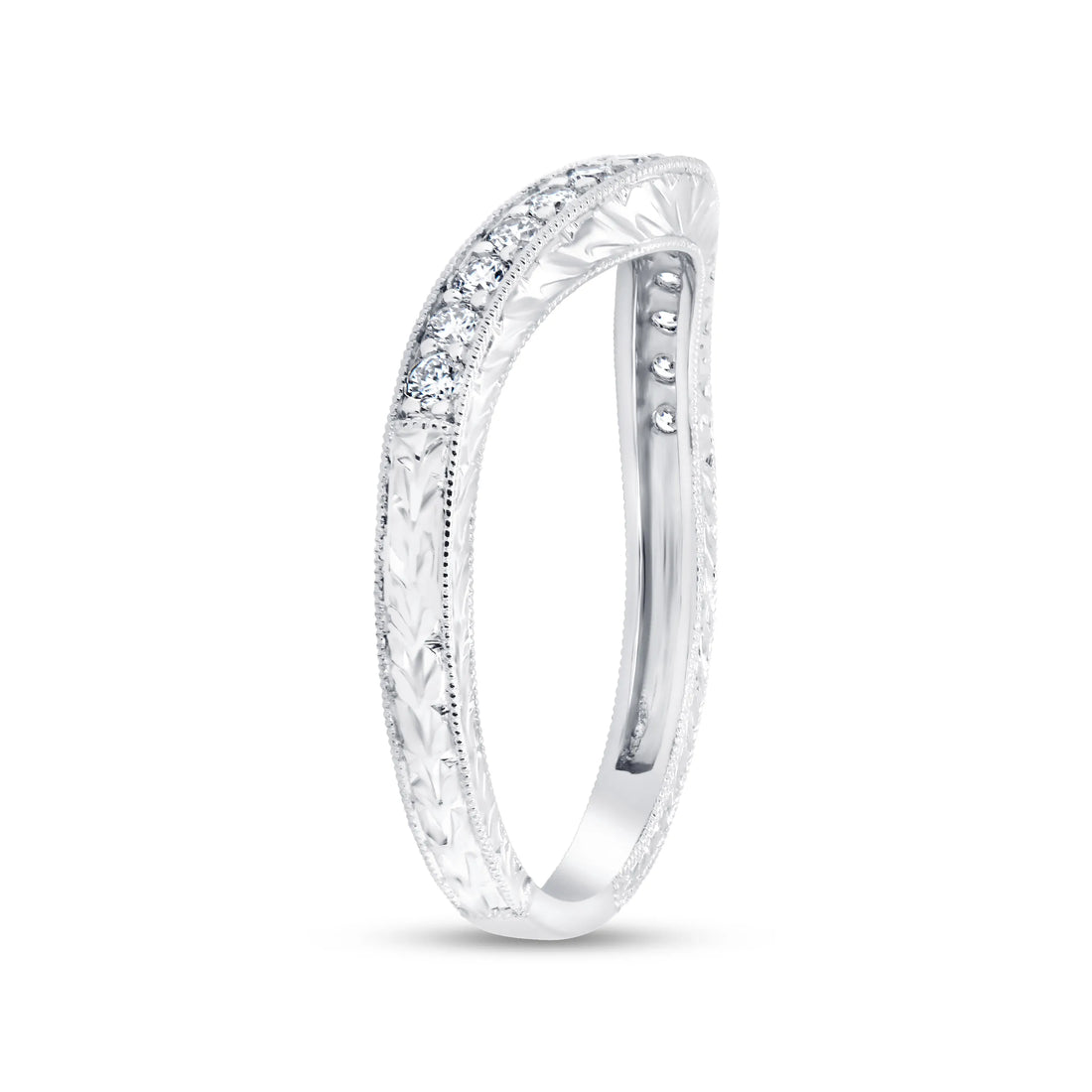 Uneek Stackable Collection Curved Wedding Ring