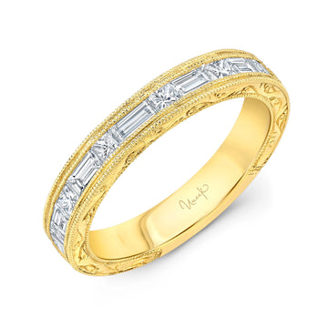 Uneek Stackable Collection 1-Row Wedding Ring