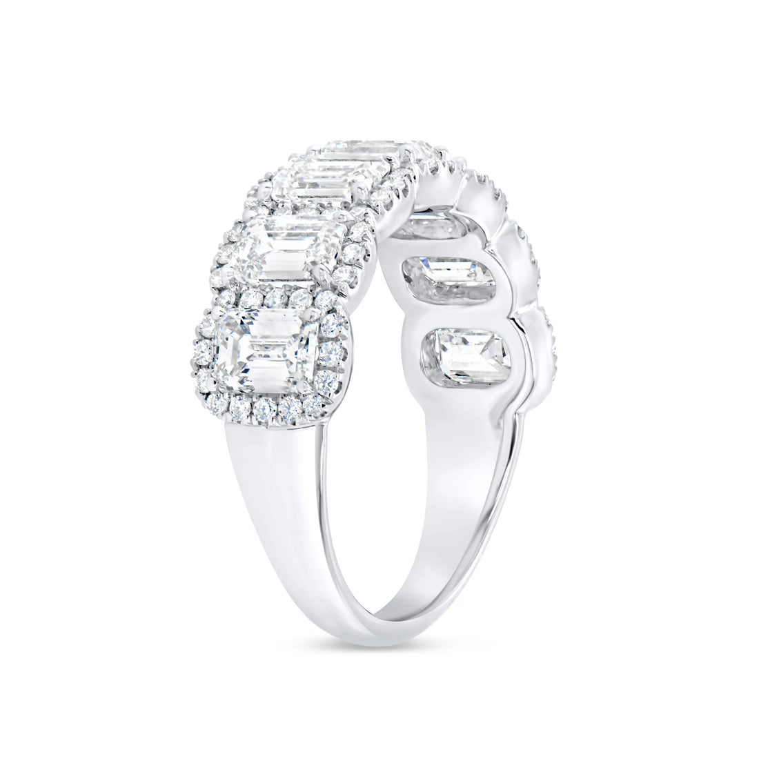 Uneek Signature Collection 1-Row Emerald Cut Diamond Anniversary Ring
