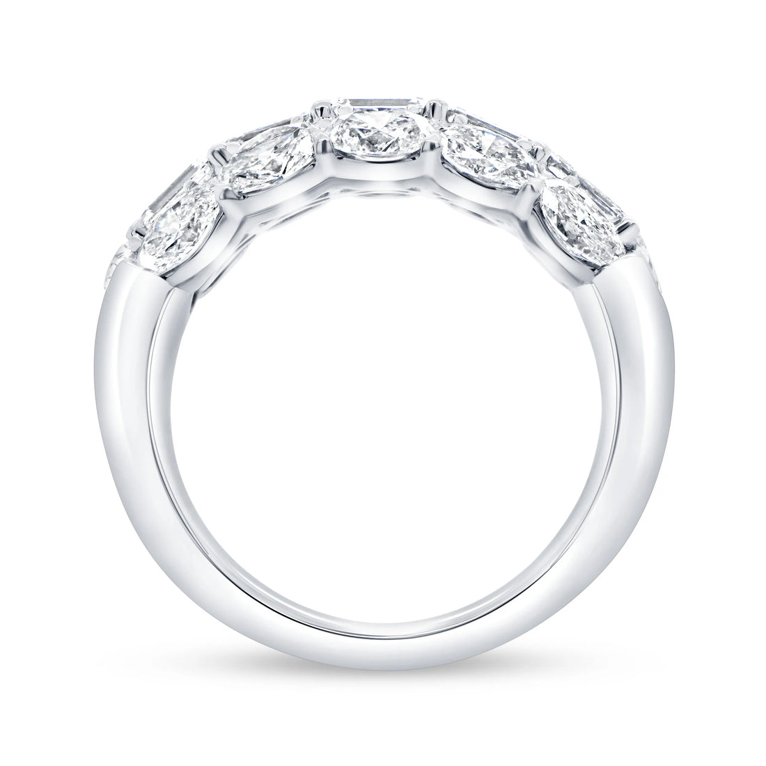 Uneek Signature Collection 3-Row Diamond Anniversary Ring