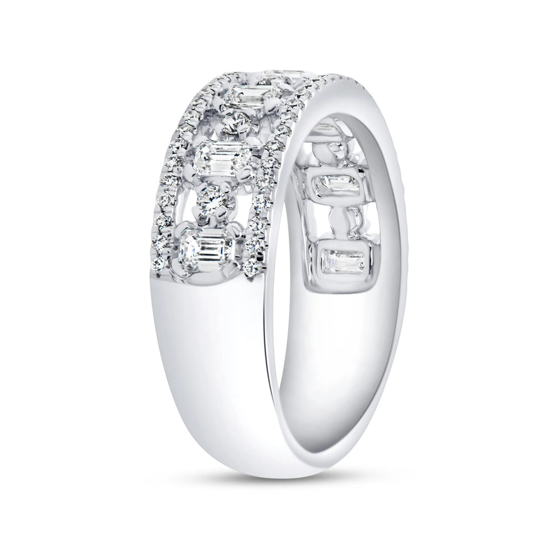 Uneek Signature Collection 3-Row Anniversary Ring