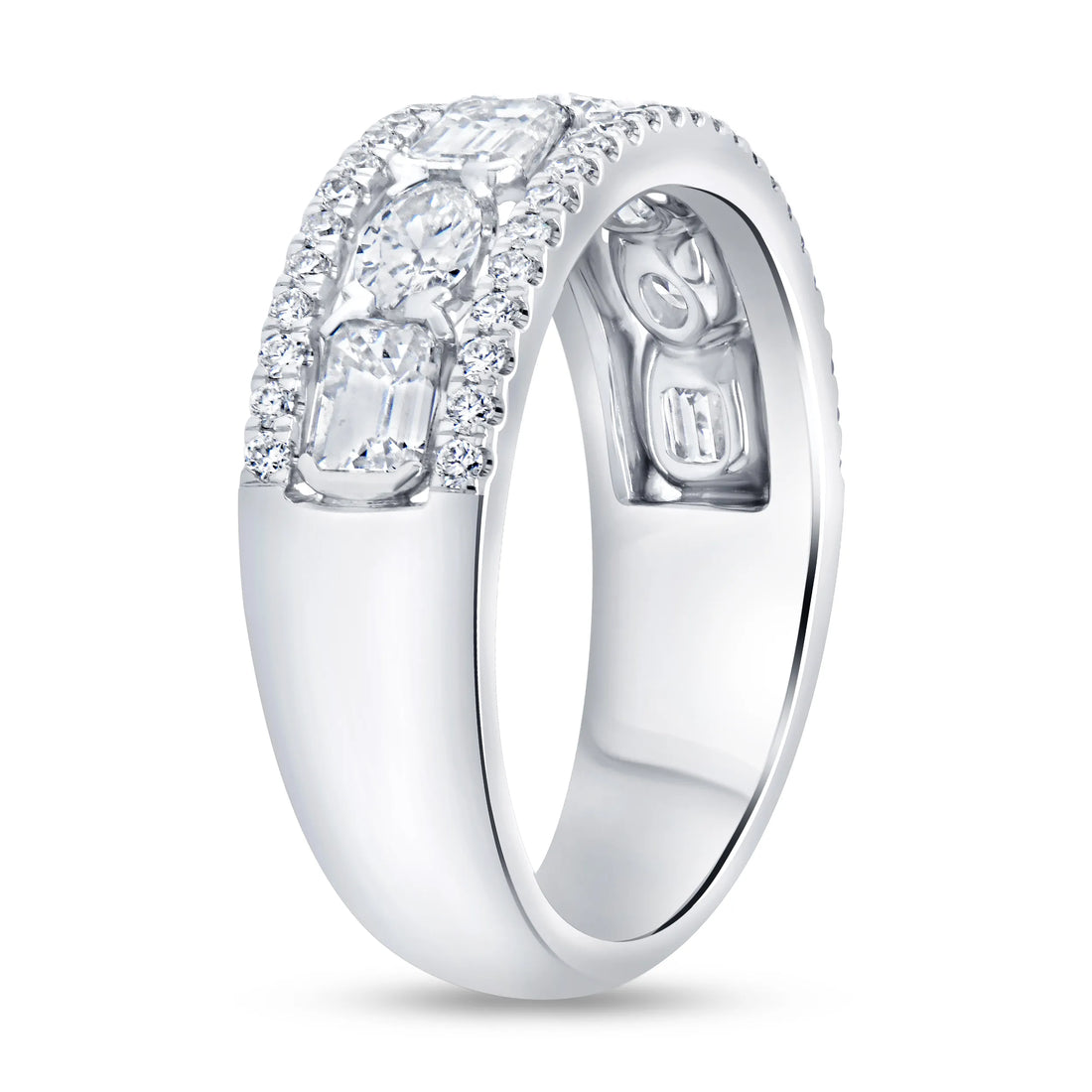 Uneek Signature Collection 3-Row Anniversary Ring