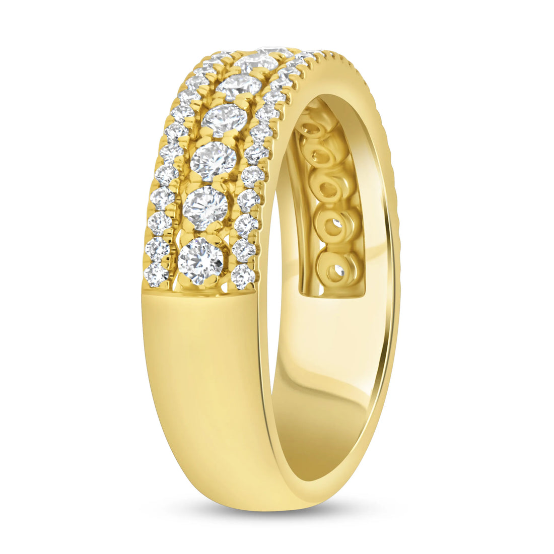Uneek Signature Collection 3-Row Anniversary Ring