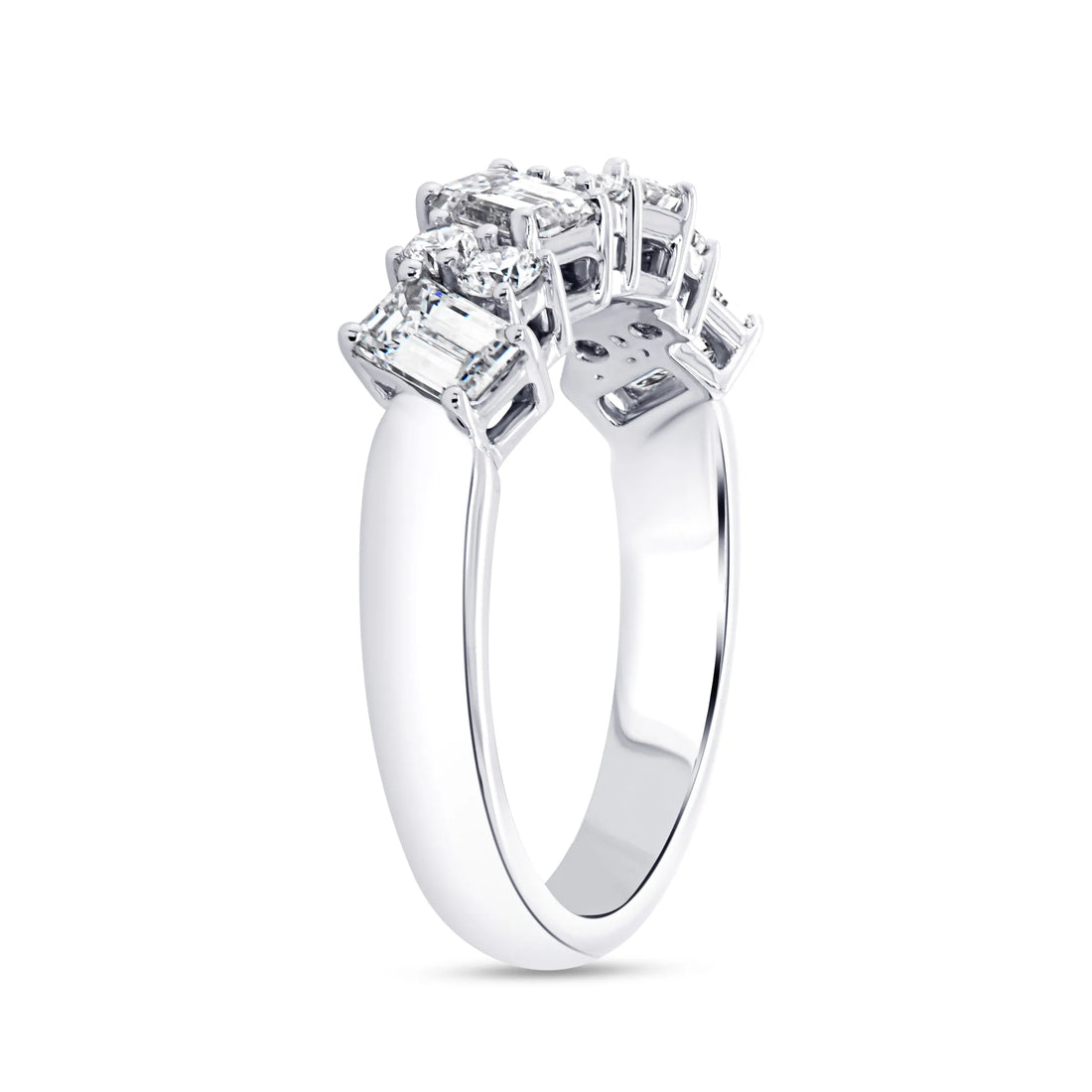 Uneek Timeless Collection 1-Row Emerald Cut Diamond Anniversary Ring