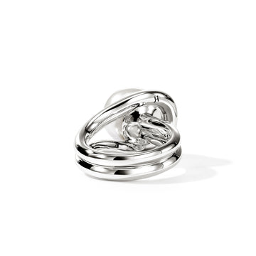Surf Ring, Sterling Silver, Pearl