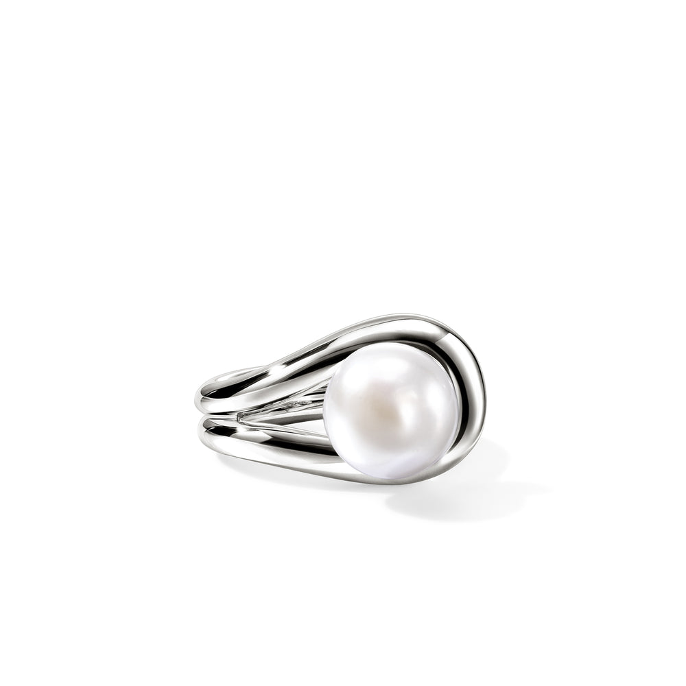 Surf Ring, Sterling Silver, Pearl
