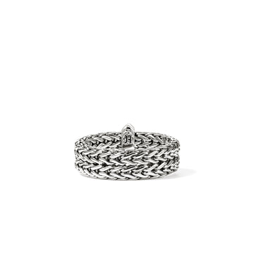 Icon Link Bar Ring, Sterling Silver, 6MM