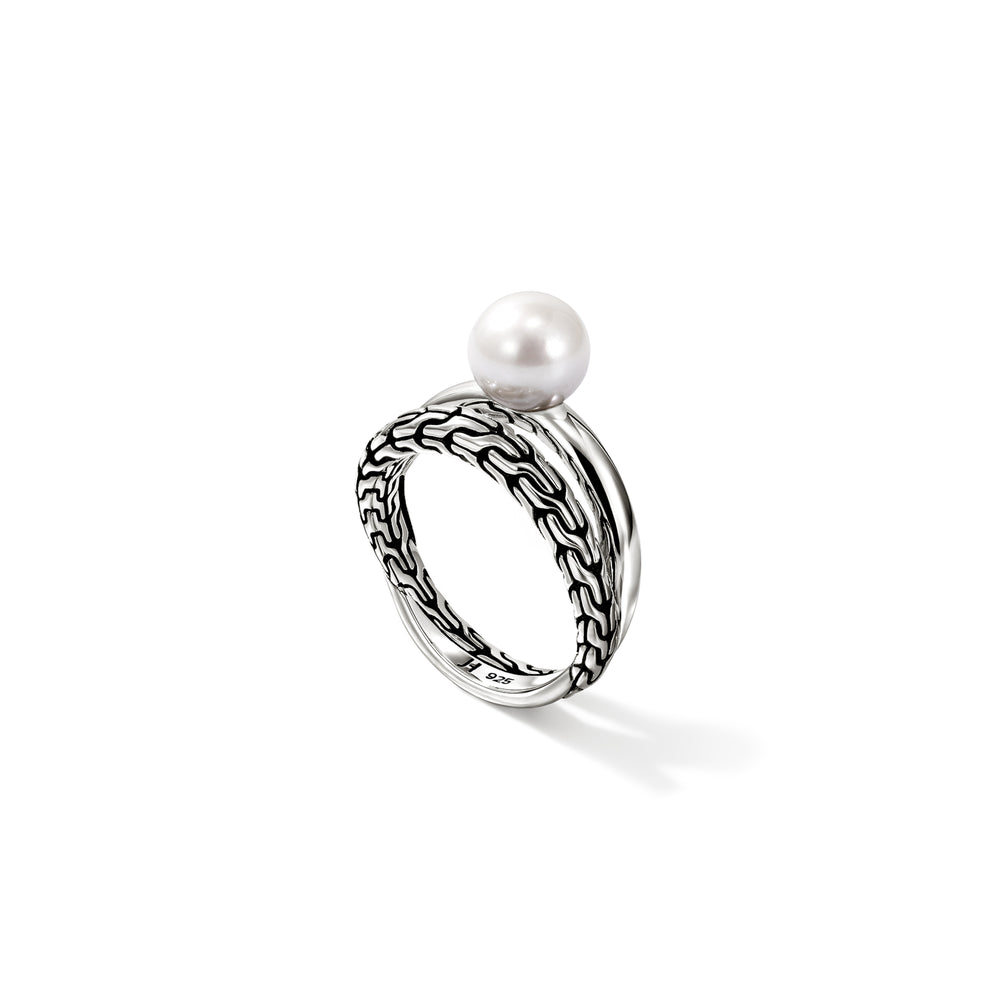 JH Essential Pearl Ring, Sterling Silver