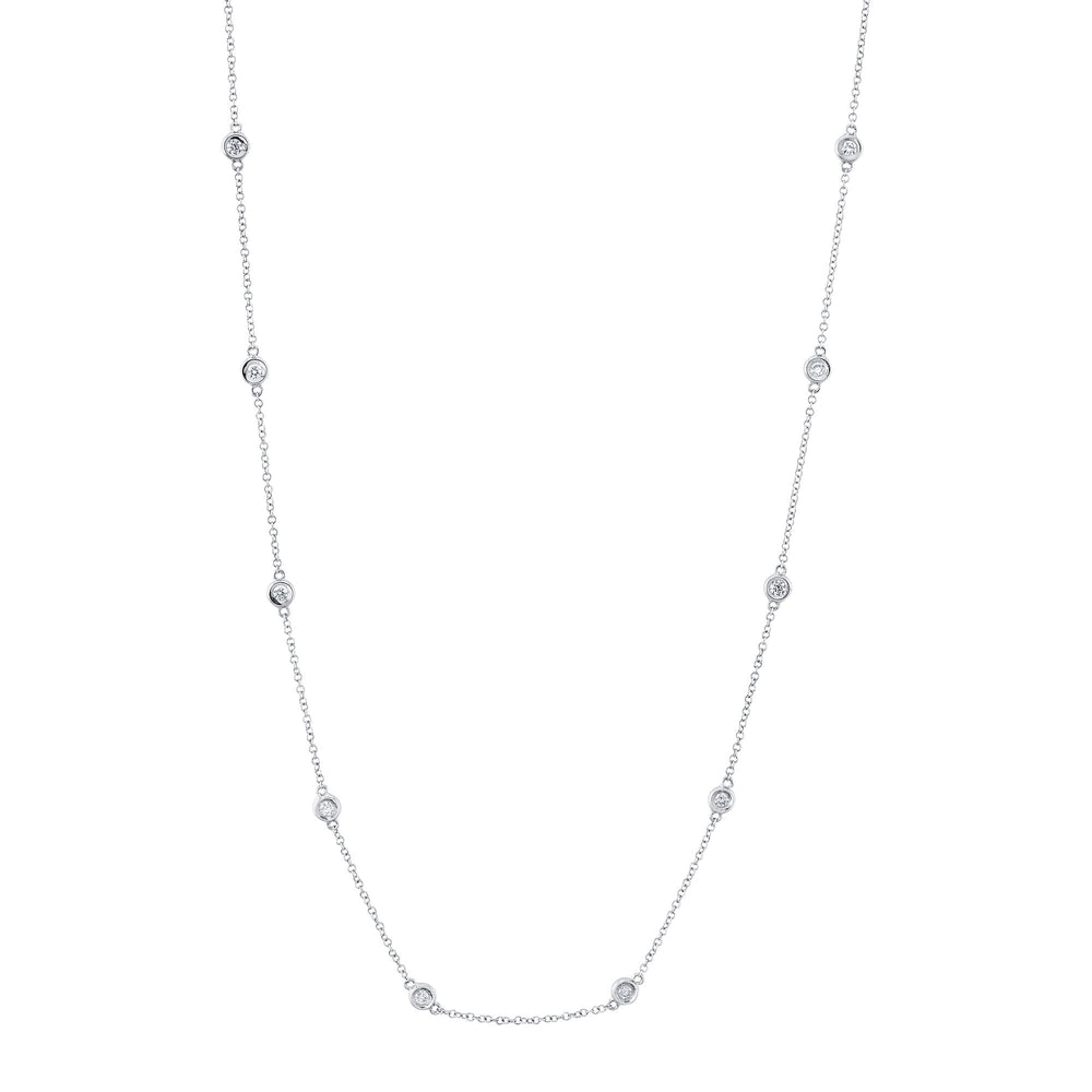 0.28Ct 14K W/G 18" Diamonds By The Yard Chain