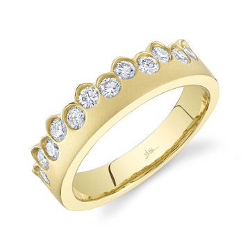 0.66Ct 14K Y/G Diamond Matte Ring