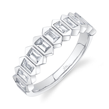 0.75Ct 14K W/G Diamond Baguette Lady's Band