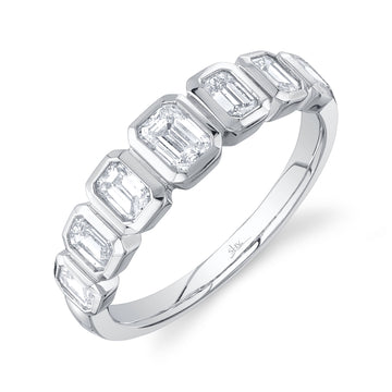 1.15Ct 14K W/G Diamond Emerald Band