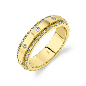 0.42Ct 14K Y/G Diamond Eternity Band Sz 7