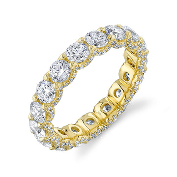 3.74Ct 14K Y/G Diamond Duchess Eternity Band Sz 7