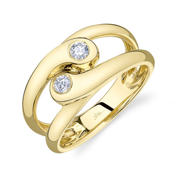 0.17Ct 14K Y/G Diamond Lady'S Ring