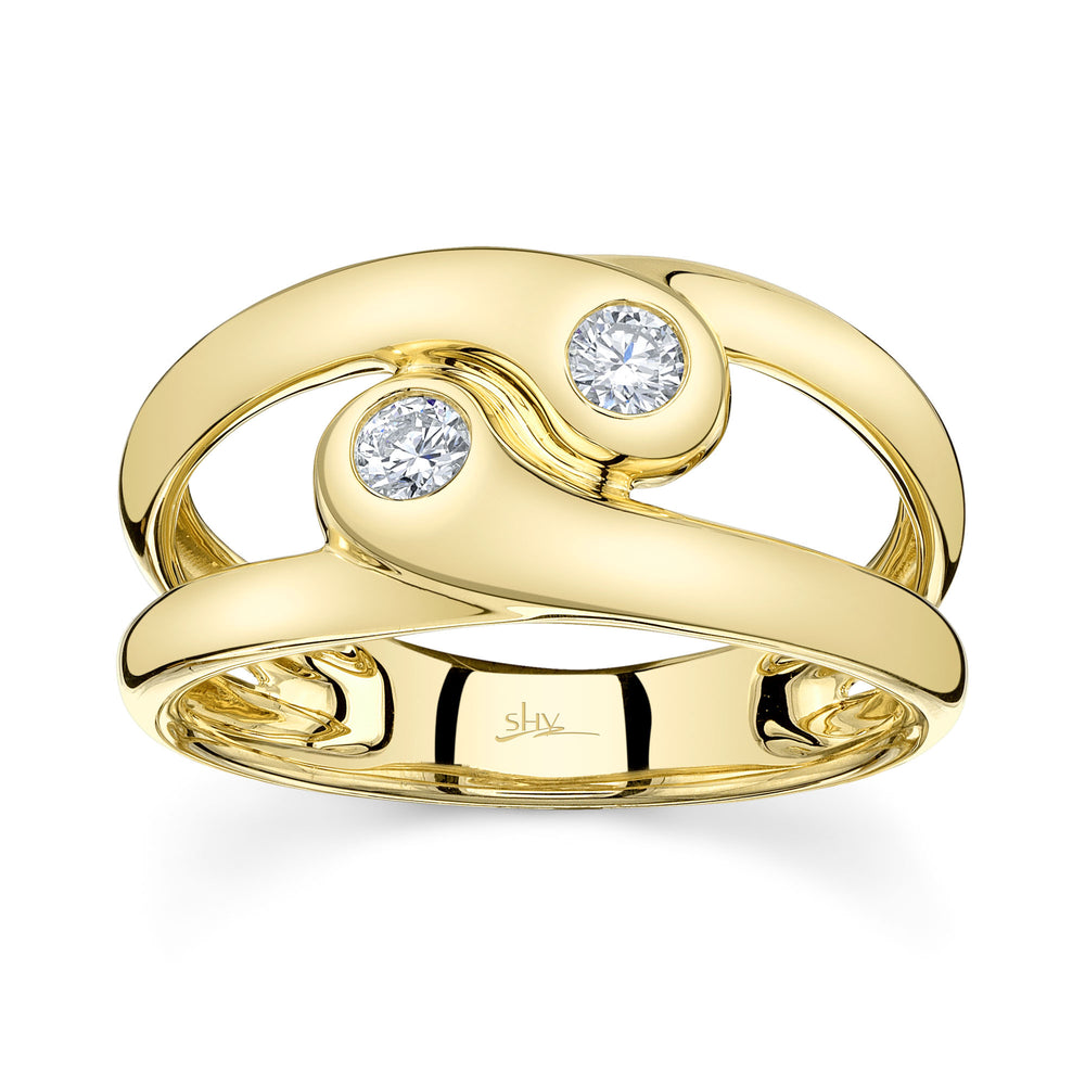 0.17Ct 14K Y/G Diamond Lady'S Ring