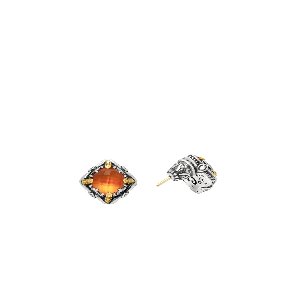 KONSTANTINO CARNELIAN DOUBLET EARRINGS