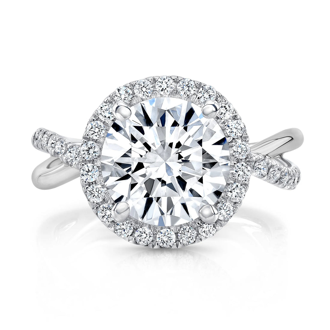 Uneek Infinity Collection Halo Round Engagement Ring