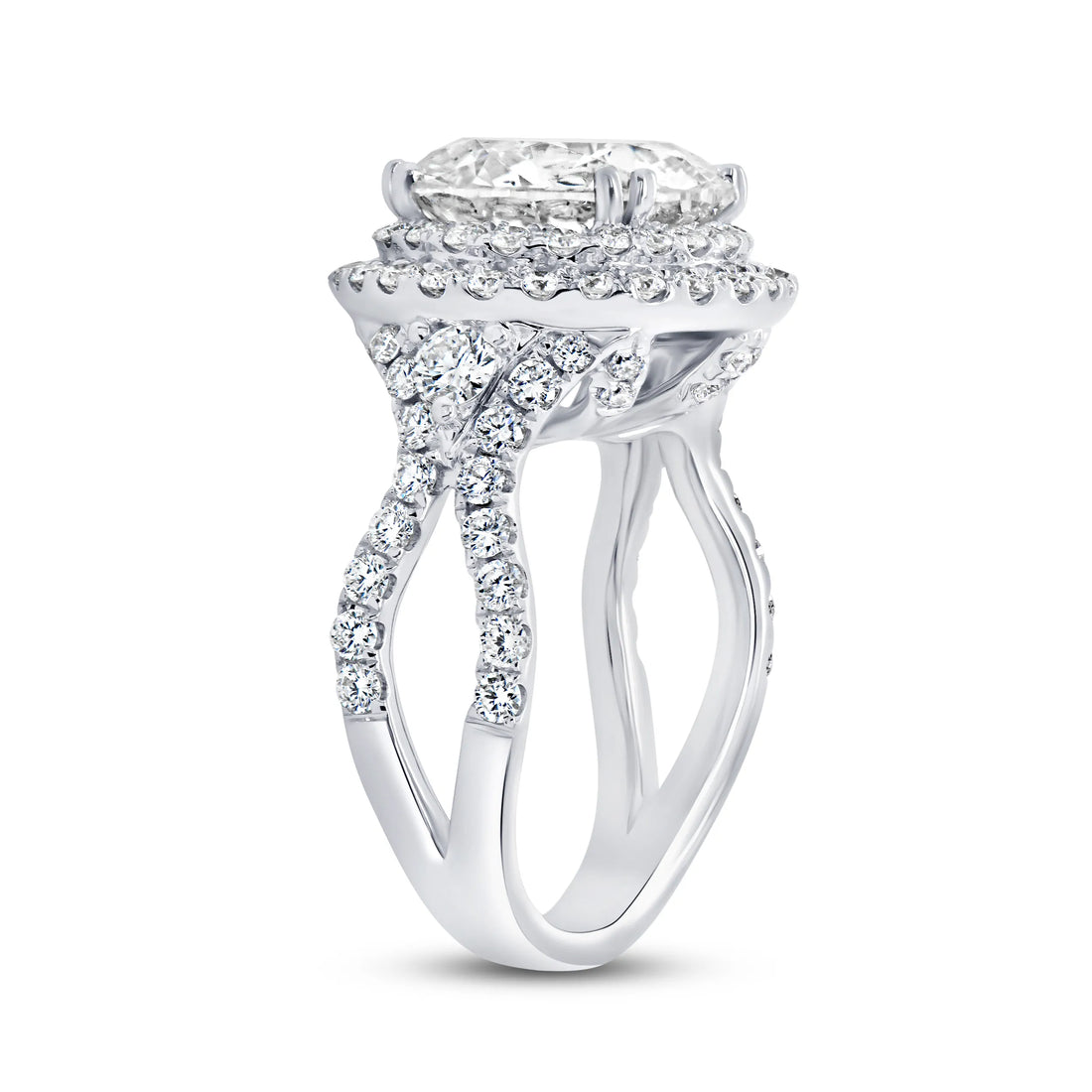Uneek Radiance Collection Double-Halo Engagement Ring