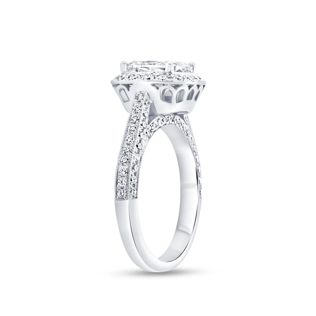 Uneek Bouquet Collection Halo Engagement Ring