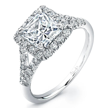 Uneek Bouquet Collection Halo Engagement Ring