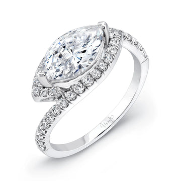 Uneek Bofb Collection Halo Marquise Engagement Ring