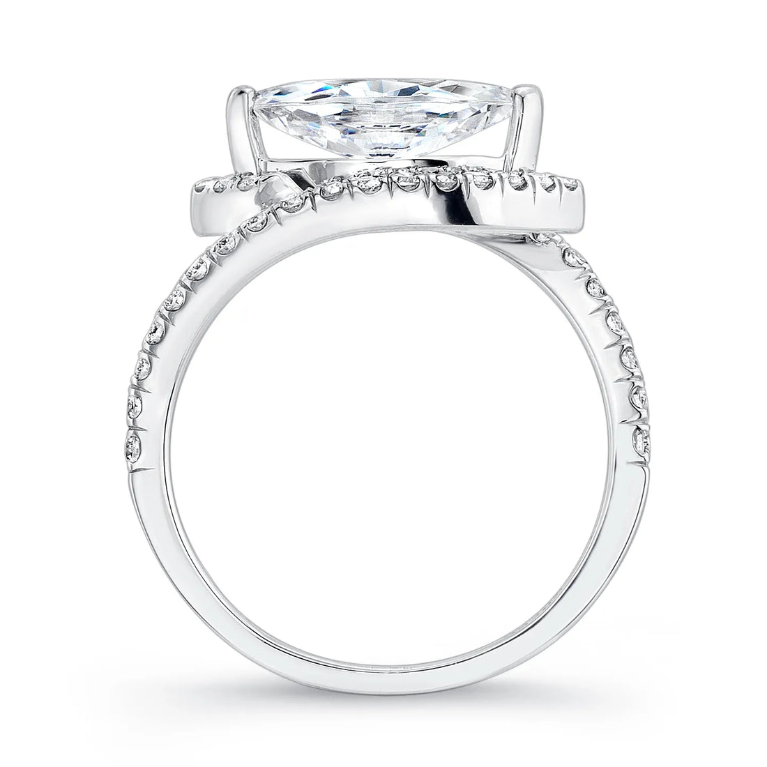 Uneek Bofb Collection Halo Marquise Engagement Ring
