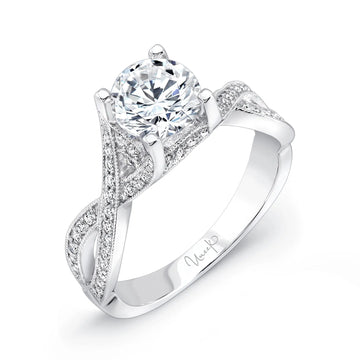 Uneek Bofb Collection Twist Round Engagement Ring