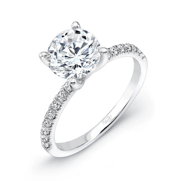 Uneek Bofb Collection Straight Round Engagement Ring