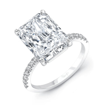 Uneek Timeless Collection Straight Radiant Engagement Ring
