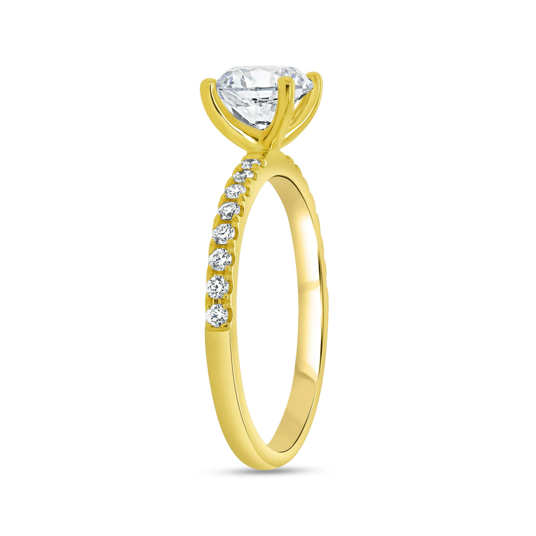 Uneek Bofb Collection Straight Round Engagement Ring