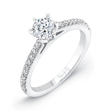 Uneek Bofb Collection Straight Round Engagement Ring