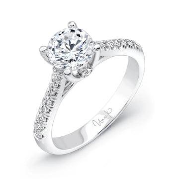 Uneek Bofb Collection Straight Round Engagement Ring