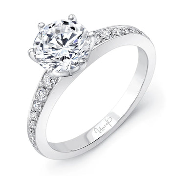 Uneek Bofb Collection Straight Round Engagement Ring
