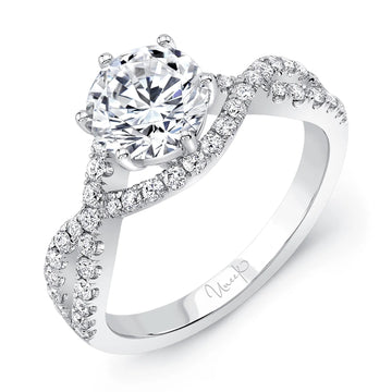 Uneek Bofb Collection Twist Round Engagement Ring